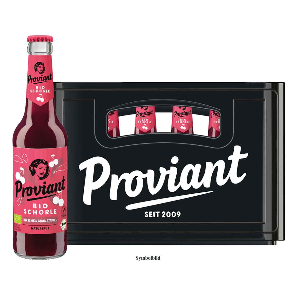 Proviant Kirsche und Granatapfel Schorle naturtrüb Bio