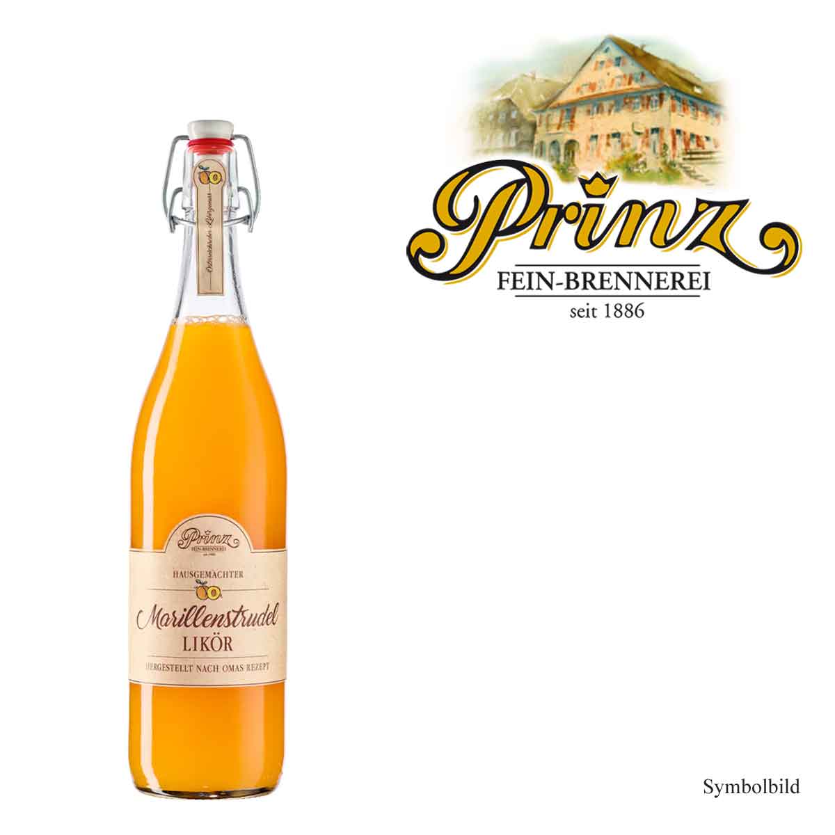 Prinz Marillenstrudel Likör 16%