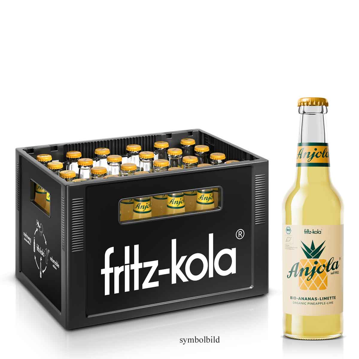 fritz-kola anjola bio-ananas & limetten limonade