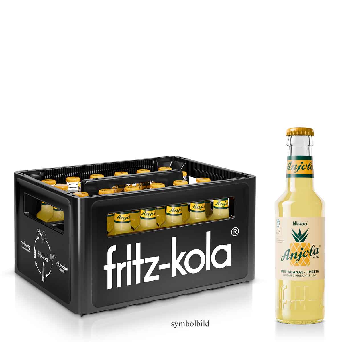 fritz-kola anjola bio-ananas & limetten limonade